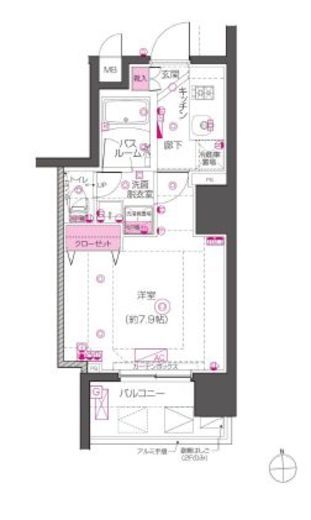 ZOOM東神田 9階 間取り図