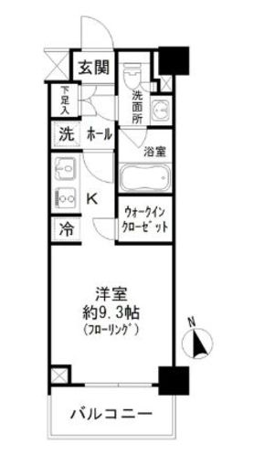 パークリュクス蒲田一丁目 308 間取り図