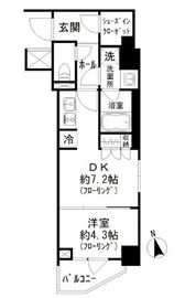 パークリュクス蒲田一丁目 206 間取り図