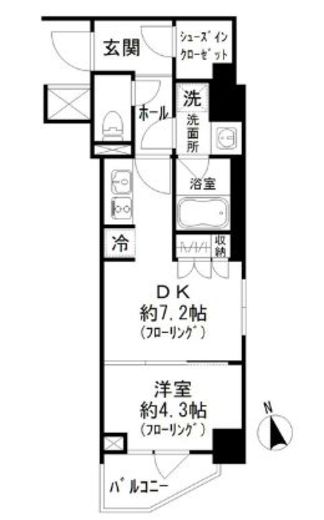 パークリュクス蒲田一丁目 306 間取り図