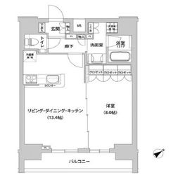 メトロステージ上野 1103 間取り図