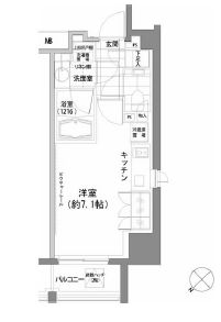 パークハビオ渋谷 810 間取り図