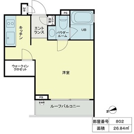 ベルファース新橋 802 間取り図