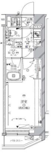 アーバンプレミア池尻大橋 505 間取り図