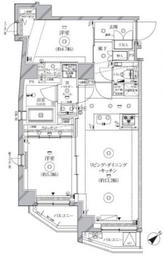 アーバンプレミア池尻大橋 403 間取り図