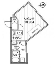 ルクレ東新宿 204 間取り図