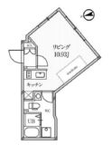 ルクレ東新宿 404 間取り図
