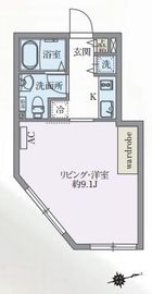 ルクレ東新宿 203 間取り図