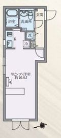 ルクレ東新宿 401 間取り図