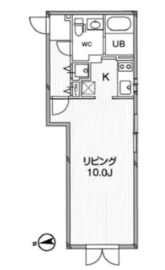 ルクレ東新宿 302 間取り図