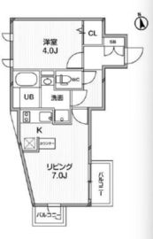 ルクレ東新宿 405 間取り図