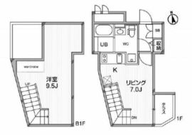 ルクレ東新宿 105 間取り図