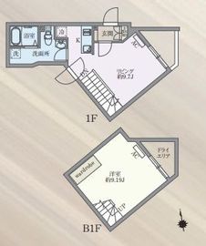 ルクレ東新宿 104 間取り図