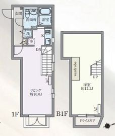 ルクレ東新宿 102 間取り図