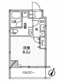 グランパセオ巣鴨 1202 間取り図