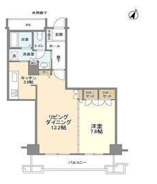 トルナーレ日本橋浜町 19階 間取り図