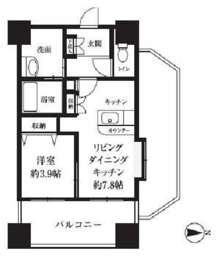 HF西新宿レジデンスウエスト 1207 間取り図