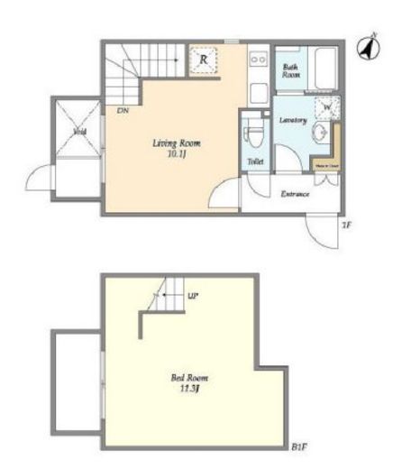 ラピス代々木 101 間取り図