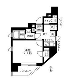 ライブカーサ早稲田 201 間取り図