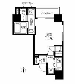 ライブカーサ早稲田 402 間取り図