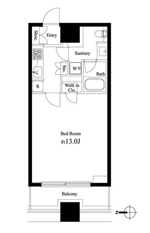 コンシェリア西新宿タワーズウエスト 15階 間取り図