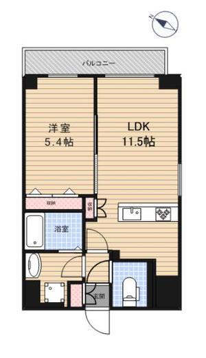 エルスタンザ王子神谷 1103 間取り図