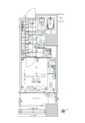 ローレルタワールネ浜松町 5階 間取り図