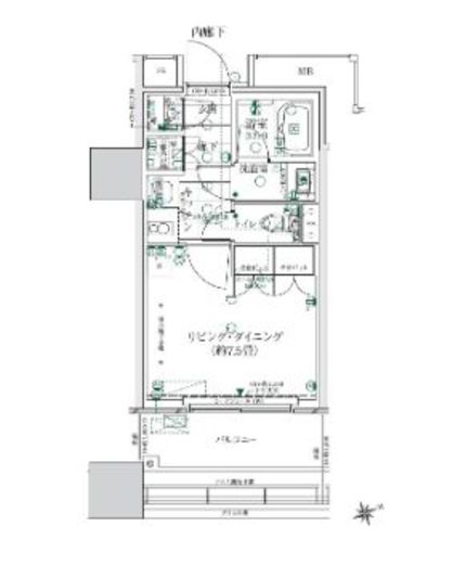 ローレルタワールネ浜松町 4階 間取り図