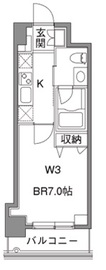 カスタリア中目黒 303 間取り図