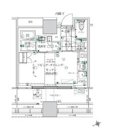 ローレルタワールネ浜松町 2階 間取り図