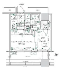 ローレルタワールネ浜松町 3階 間取り図