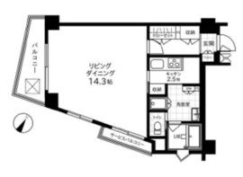 ルシェール赤坂 5階 間取り図