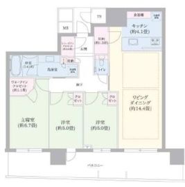 パークタワー晴海 27階 間取り図