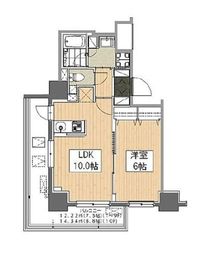 清澄白河レジデンス弐番館 209 間取り図