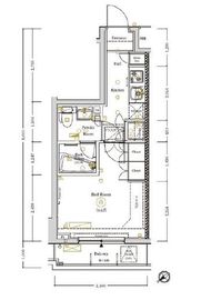 アクサス武蔵小山アジールコート 3階 間取り図