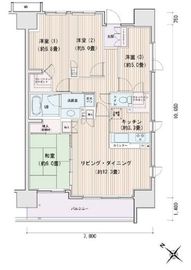 エスティメゾン豊洲レジデンス A1417 間取り図