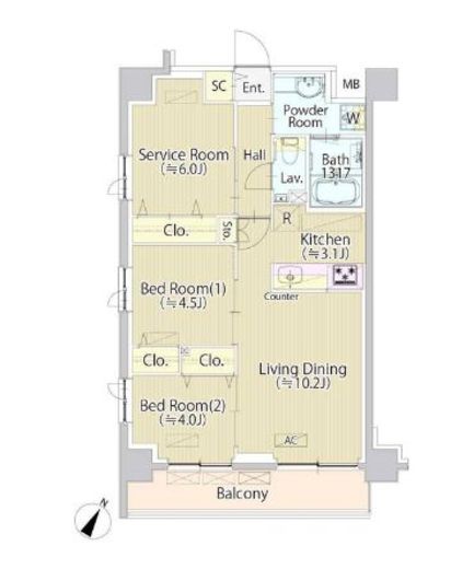 SASAZUKATODAY 411 間取り図
