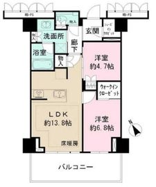 コモレ四谷ザ・レジデンス四谷アベニュー 4階 間取り図