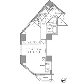 パークハビオ麻布台 402 間取り図