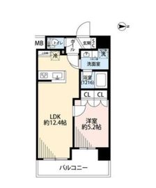 プレール・ドゥーク森下3 2階 間取り図