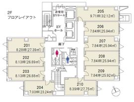 クロスオフィス内幸町 204 間取り図