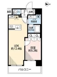 プレール・ドゥーク森下3 5階 間取り図