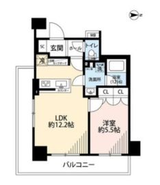 プレール・ドゥーク森下3 8階 間取り図