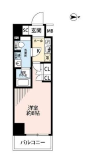 プレール・ドゥーク森下3 4階 間取り図