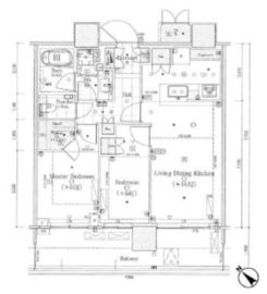 パークシティ武蔵小山ザタワー 14階 間取り図