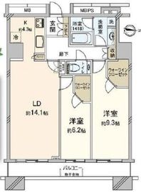 ラクシア品川ポルトチッタ 13階 間取り図