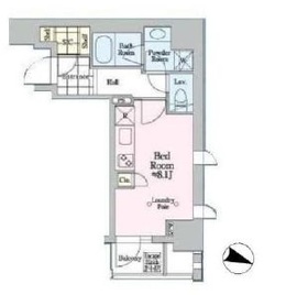 ライオンズ千代田岩本町ミレス-KDA 204 間取り図