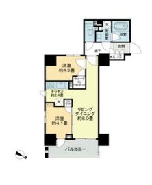 ライオンズ千代田岩本町ミレス-KDA 401 間取り図