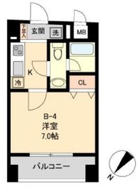 コモド水天宮レジデンス 305 間取り図