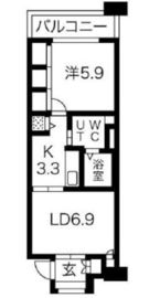 シティコート目黒 3-513 間取り図